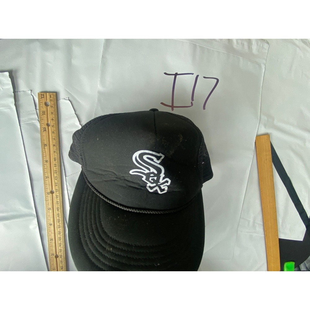 Black Trucker Hat White Logo Adjustable Mesh Back Casual Streetwear